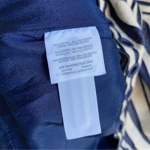 J. Crew Striped Woven Blue Sleeveless Dress - Picture 9 of 11